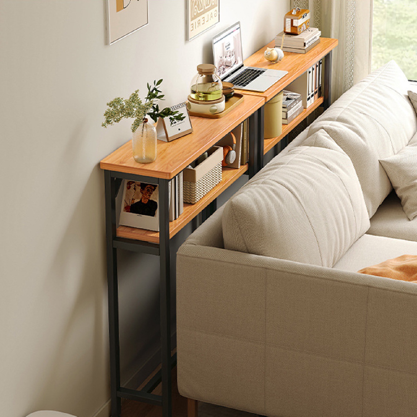 客厅沙发后置物架卧室床头床尾长条柜夹缝隙靠墙边小超极窄收纳云