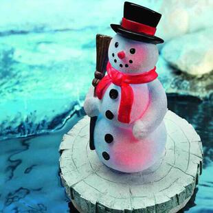 饰用品花园仿真动物树脂工艺品摆件 浮水企鹅雪人圣诞节装 欧式 风格