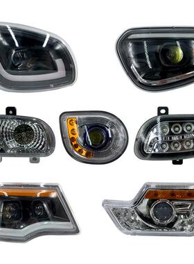 封闭电动三轮车客厅灯四轮车前大灯方向灯老人代步车LED车头灯总