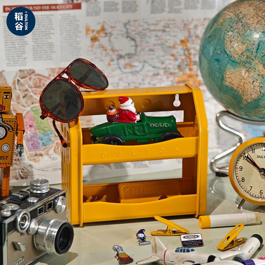 稻谷藏库DULTON 金属挂墙收纳架 简约创意桌面多功能收纳盒