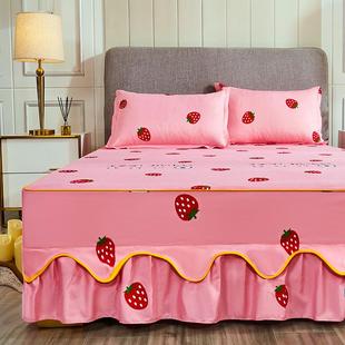 床套单件防尘席梦思保护套1.5 防滑床罩床裙式 1.8m2米1.2床垫床笠