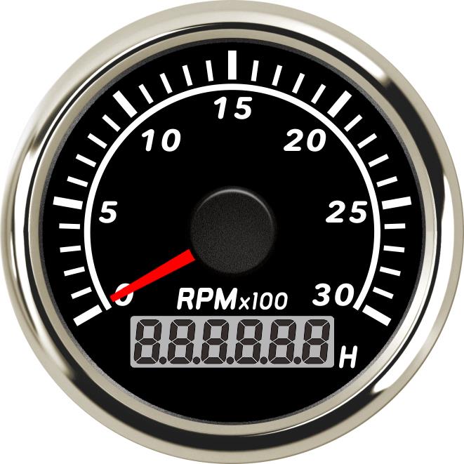 转速计时表52mm指针款转速表时间表发动机转速表可调节通用转速