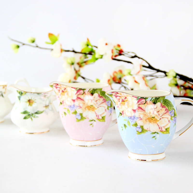 欧式骨瓷咖啡杯套装田园下午茶茶具创意陶瓷英式奶缸