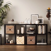 复古格子柜钢制自由组合书柜卡莱克书架幼儿园日式 收纳储物方格柜