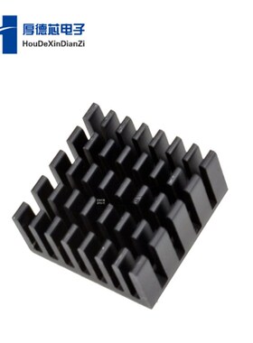 散热片 20*20*10MM(黑色开槽)优质散热片 5PCS