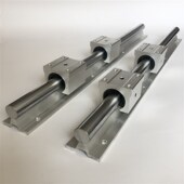 40UU SBR圆柱直线带铝拖导轨光轴滑轨滑块SBR