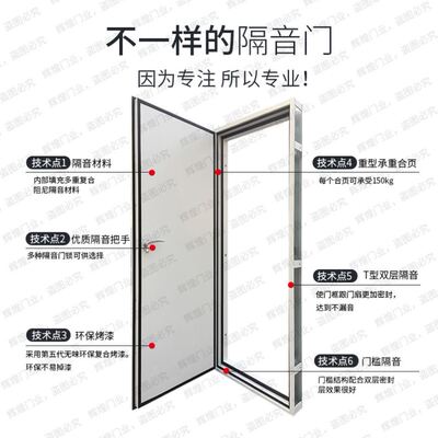 录音棚隔音门影院影音室酒吧ktv隔音门直播间专业防火隔声门定制