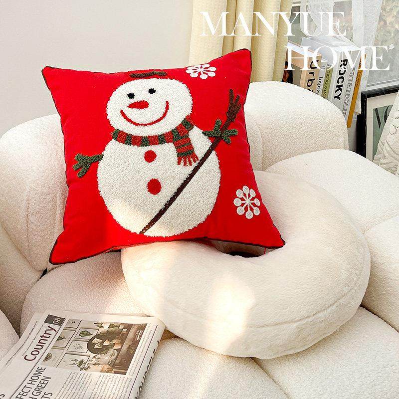 蔓越家 北欧ins轻奢毛绒抱枕客厅沙发可爱新年抱枕套样板间靠垫