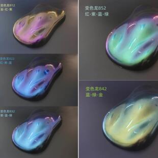 变色龙珠光粉三色变换闪粉超细珠光粉高光偏光流麻注塑喷漆DIY