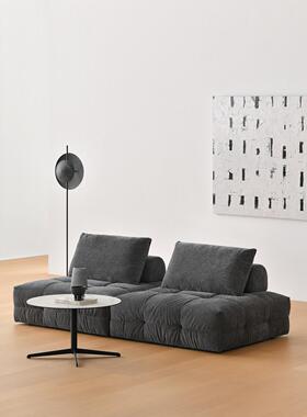 JOLOR北欧法式覆古灯芯绒布艺沙发客厅简约模块组合沙发单人双人