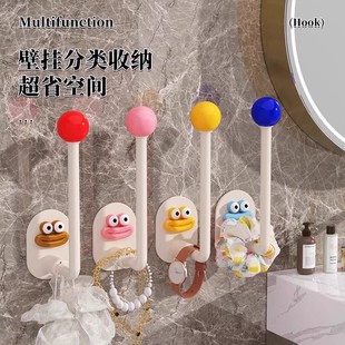 多功能发圈发箍粘钩卫生间收纳架发夹皮筋头绳挂钩首饰发绳收纳架