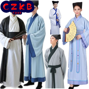 李白书生汉服董永男款明朝古装宋代宋朝秀才舞台演出牛郎演出服装