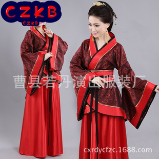 影视古装汉服女装汉代服装曲裾大摆裙舞蹈服汉唐成人礼表演服