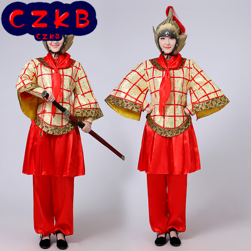 古装汉服男古代统领盔甲铠甲元帅武将唐朝花木兰演出服装