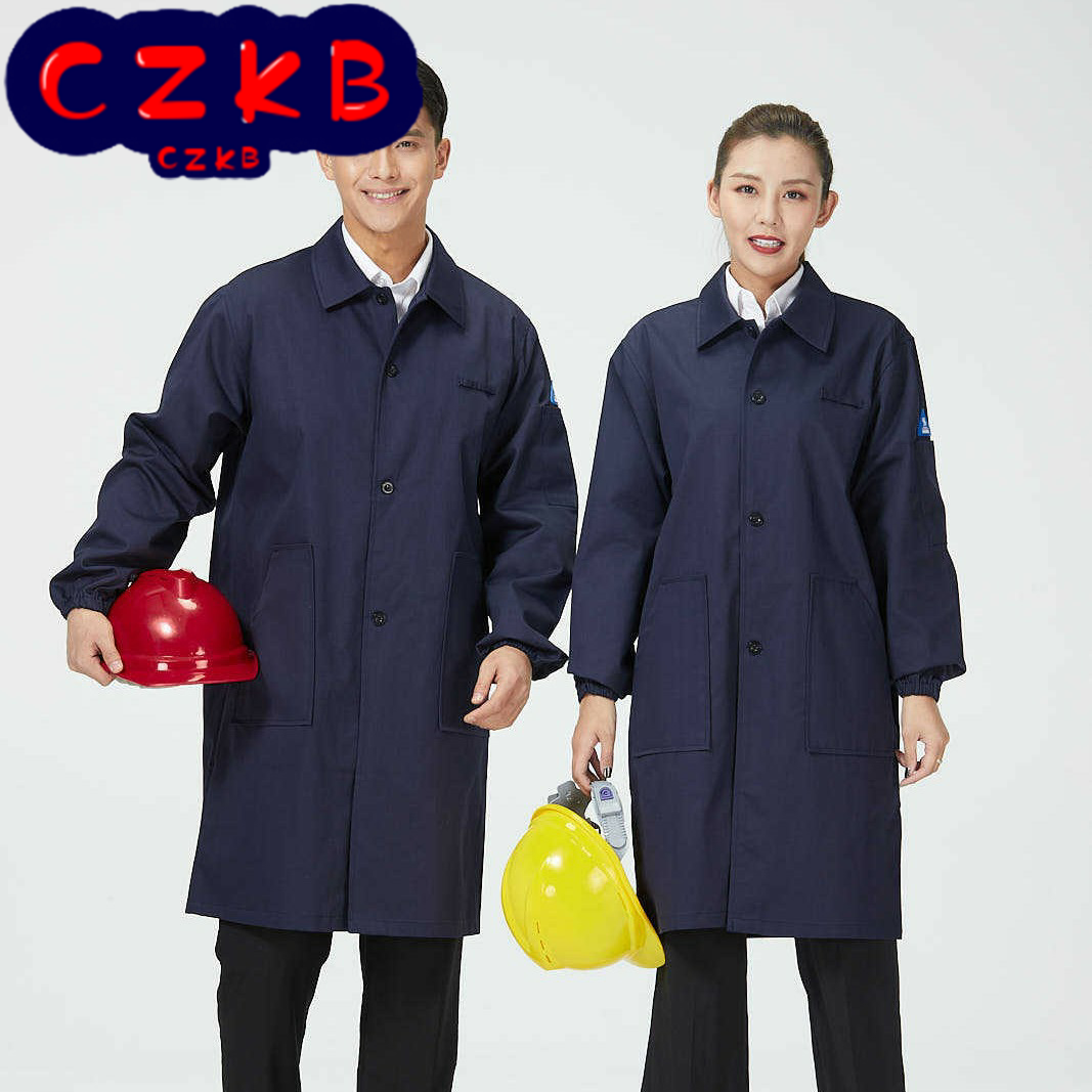 长款防阻燃工作服男女大褂工厂车