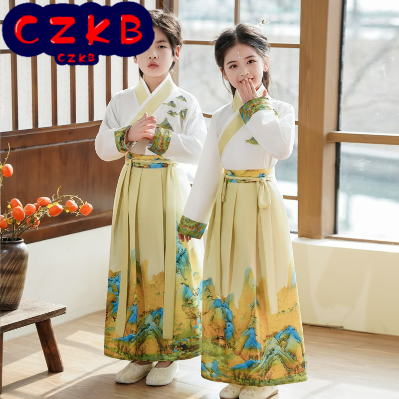 古装儿童汉服国学服服装幼儿国学班书童弟子规舞台演出学童孔子服