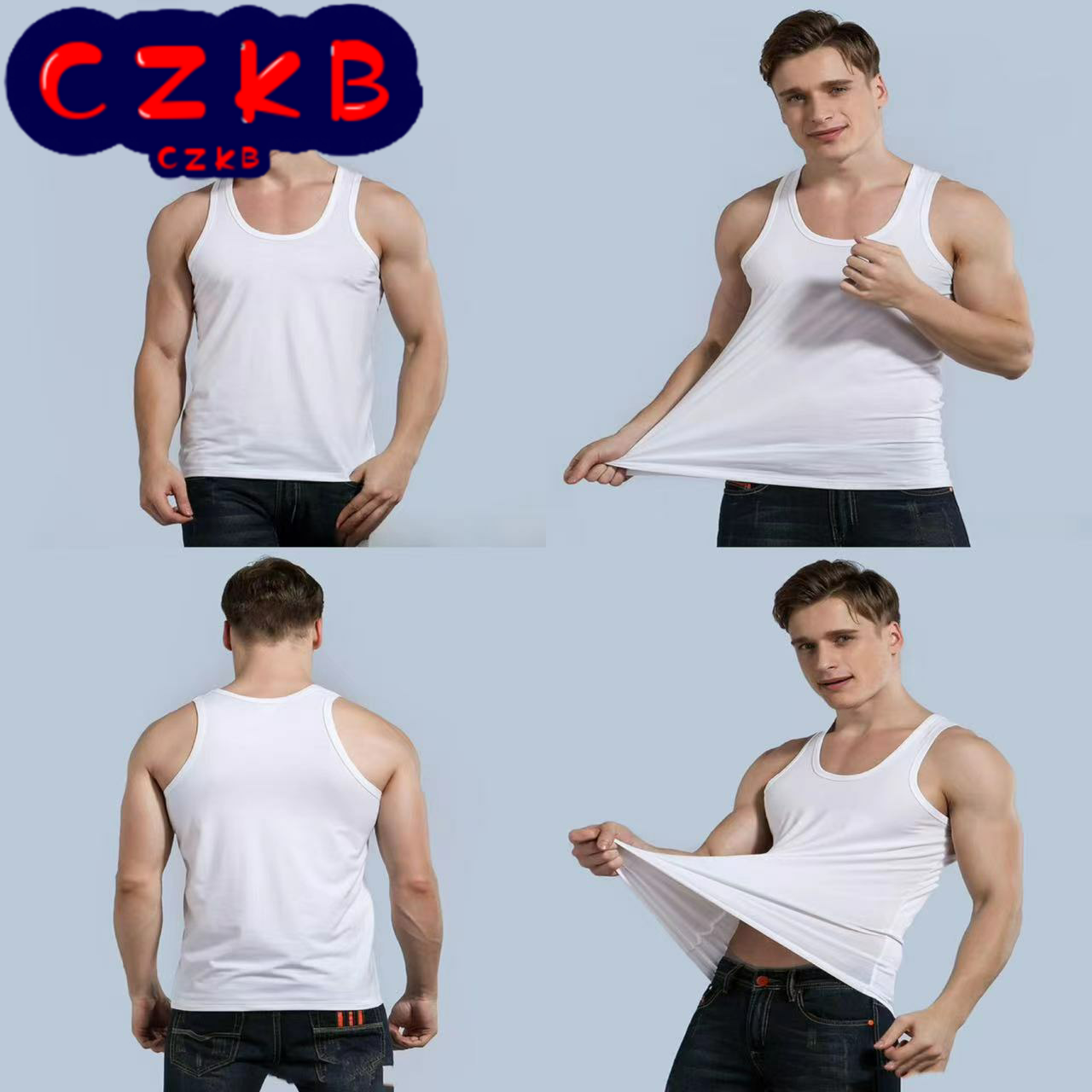 新款无痕男士背心夏季超薄款无袖