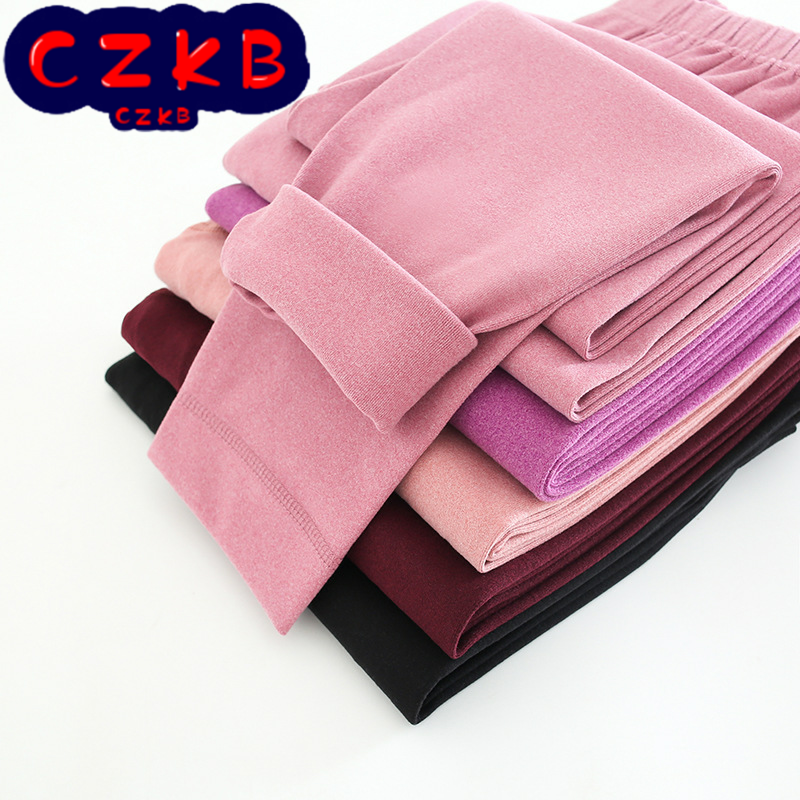 德绒保暖裤女秋裤羊毛绒修身无痕