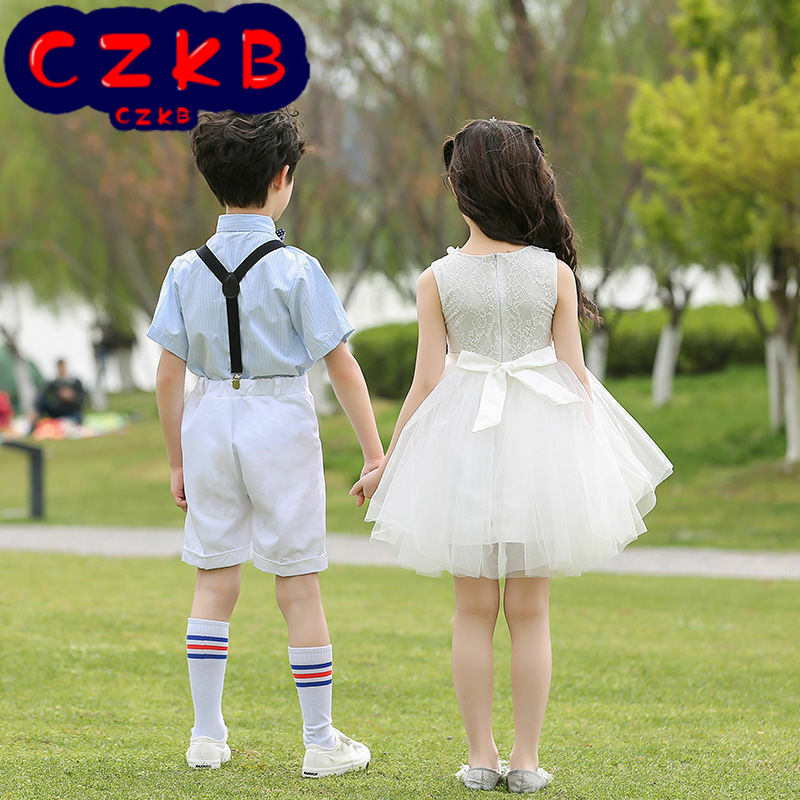 儿童节表演服装六一儿童合唱演出服男女童礼服中小学生主持人朗诵