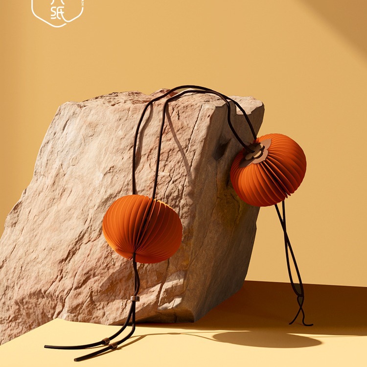 十八纸空中挂饰柿子吊饰天花板吊顶装饰品客厅商场橱窗吊坠装饰件