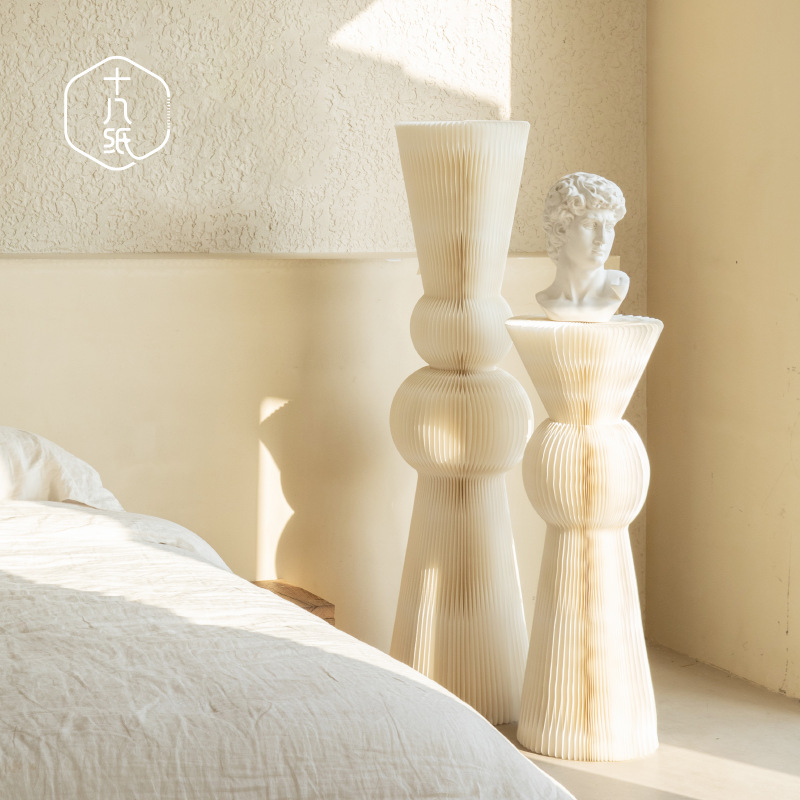 十八纸装饰展示台商品化妆品陈列埃及柱艺术摆设展台橱窗置物家居