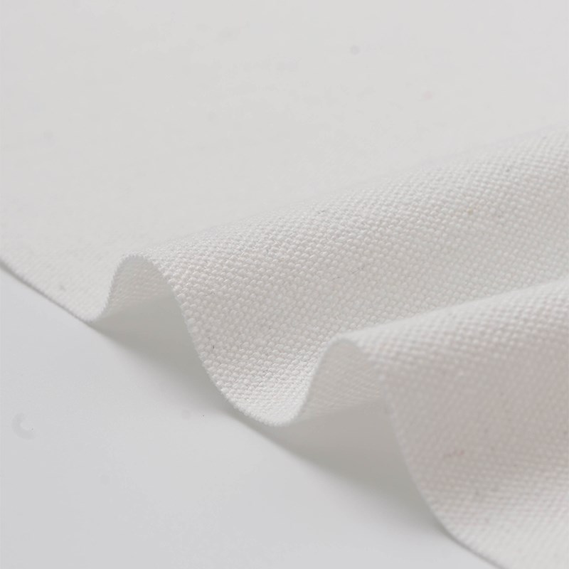 加厚白帆布料涤棉白色手工老粗布沙发抱枕书包背包箱包工业面料