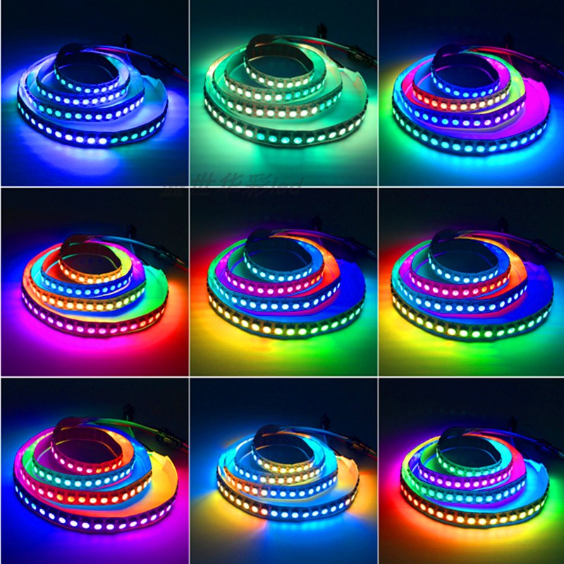 WS2812b灯带5V144灯5050内置2811ic编程LED幻彩流水跑马像素灯条