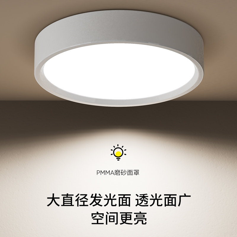 超薄明装筒灯圆形led小吸顶灯吸顶灯 走道灯入户走廊玄关天花板投