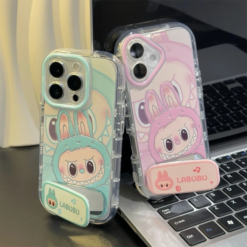 拉布布镜子支架新款适用苹果16promax手机壳iPhone15pro小米14华为mate70pura80k60荣耀100x200opporeno13s30