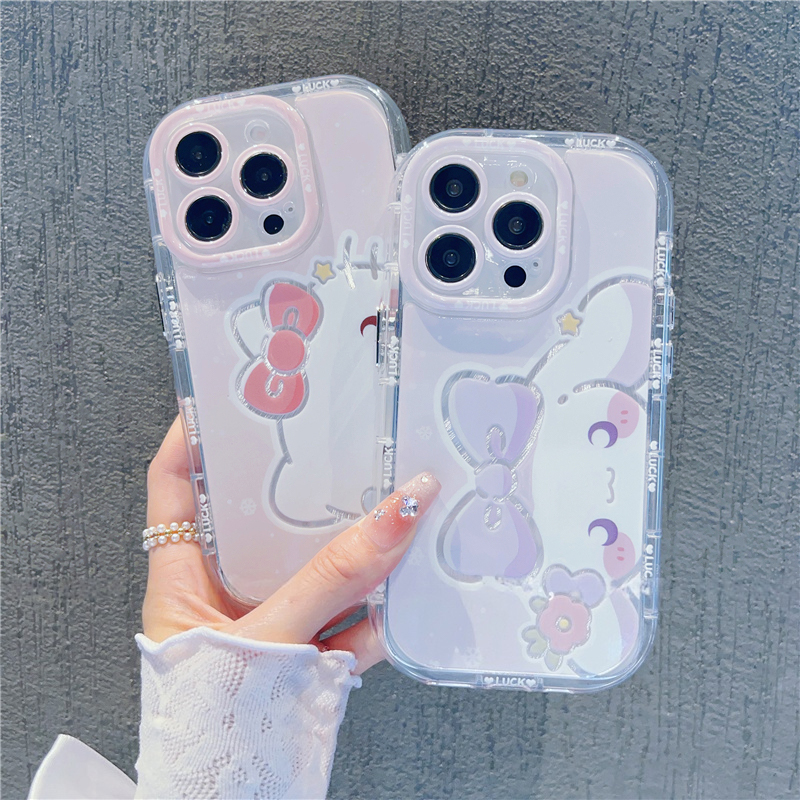 蝴蝶结凯蒂猫玉桂兔新款适用苹果16Pro手机壳iPhone14max小米15华为mate70P60K80荣耀100Reno13note12vivos19