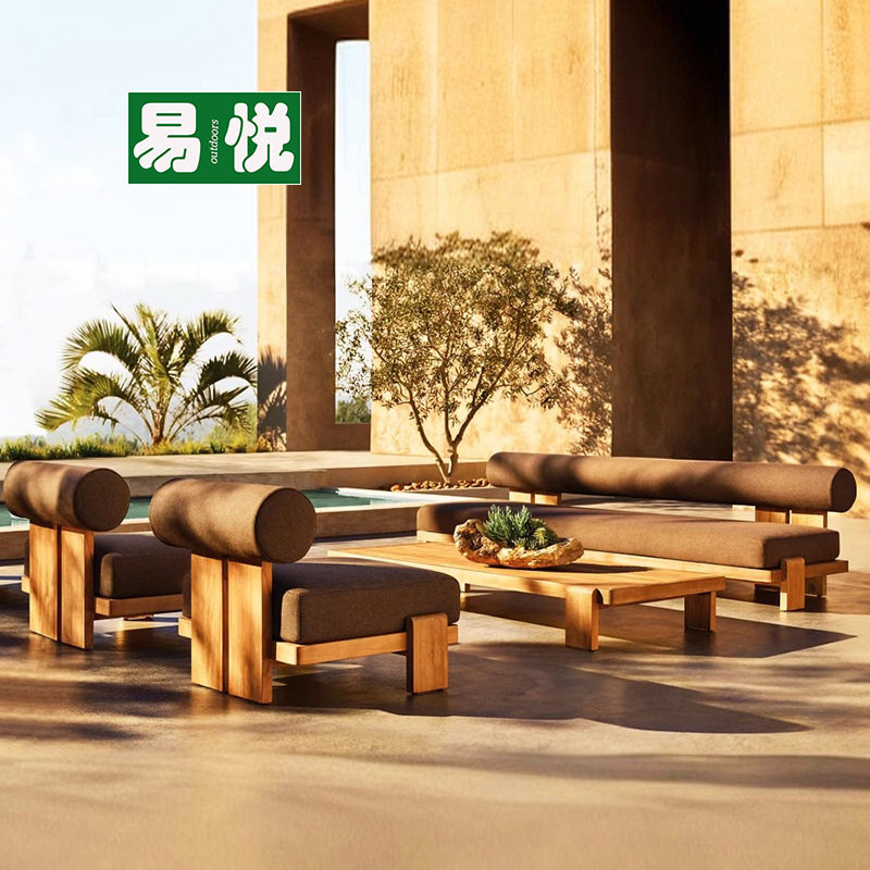 柚木户外沙发室外庭院酒店别墅铝合金桌椅露台花园设计师休闲家具,住宅家具,桌椅套件,淘宝优惠券,粉丝福利购,淘宝优惠卷