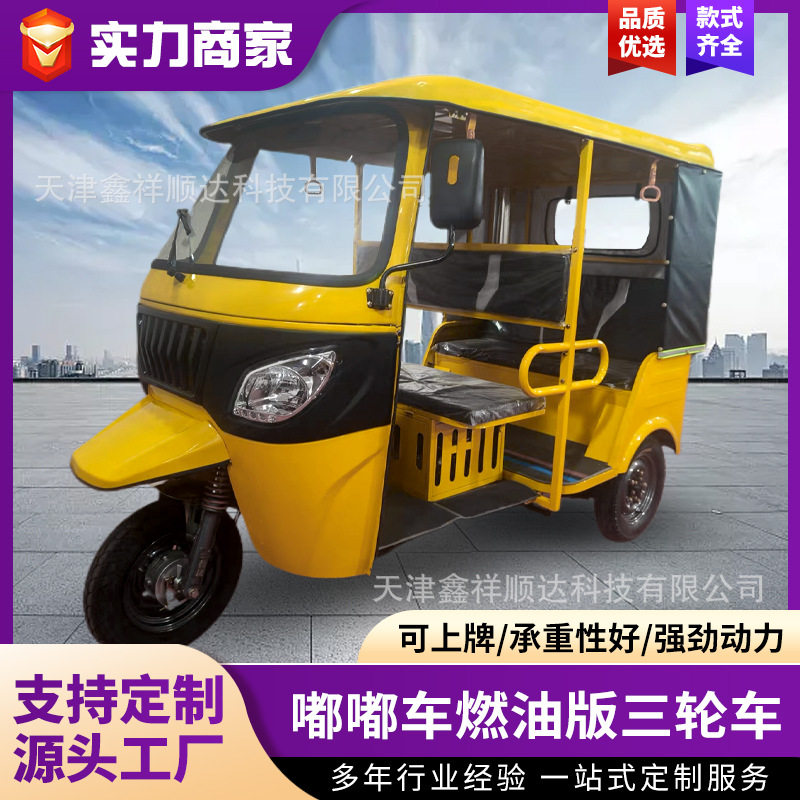 电动三轮车客运载客出口嘟嘟车tuktuk东南亚印度拉客营运差速电机