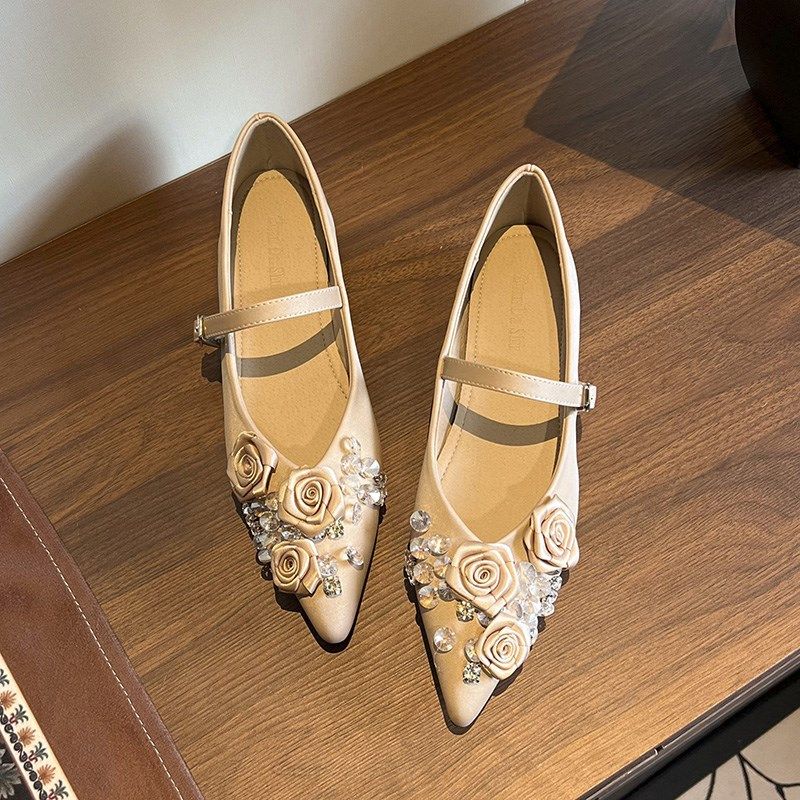 软底不累脚仙女法式玛丽珍气质平底尖头单鞋女2025新款春季大码鞋,女鞋,浅口单鞋,淘宝优惠券,粉丝福利购,淘宝优惠卷