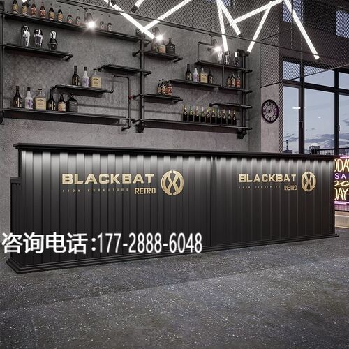 收银台旧铁坊工业风吧台酒吧w餐厅咖啡健身房台球厅前台接待台定