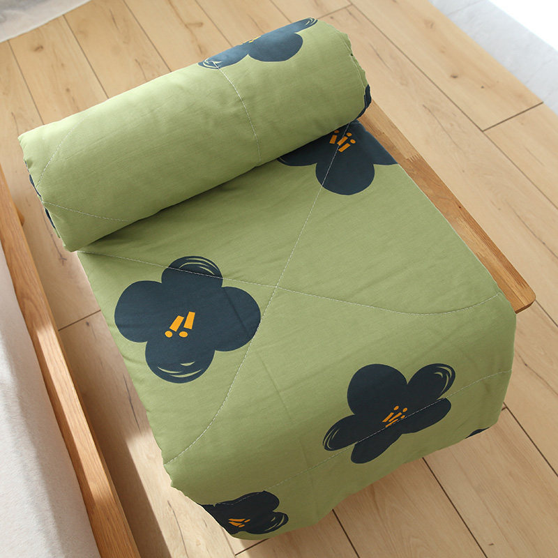 绿色的花纯棉夏凉被空调被全棉春秋被单双人夏被夏季被子可机洗,床上用品,化纤被,淘宝优惠券,粉丝福利购,淘宝优惠卷