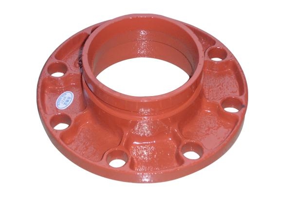 消防卡箍法兰 沟槽转换法兰 红色法兰管道配件