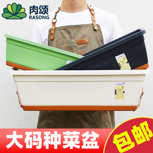 2023新品塑料阳台种菜盆家庭用蔬菜草莓专用种植箱长方形条形花盆