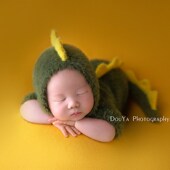 新生儿拍照服装 恐龙造型婴儿满月照月子照摄影道具卡通龙宝宝主题