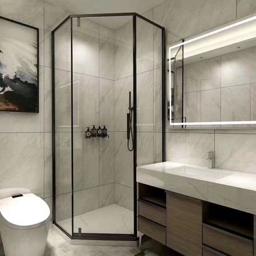 一体式不锈钢淋浴房隔断整体浴室玻璃家用卫生间干湿分离