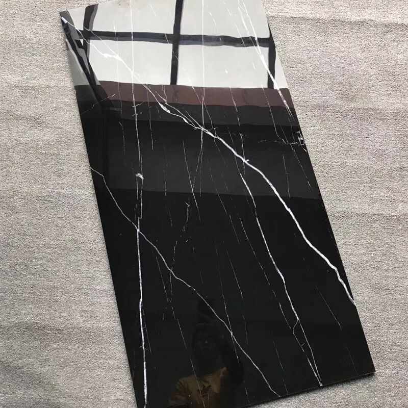 黑白根柔光大理石600x1200瓷砖客厅全抛釉地砖灰色地砖卫生间墙砖