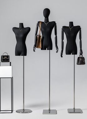 服装店韩版耸肩模特道具女u全身人体展示架半身翘肩平肩人偶模特