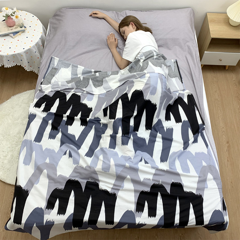 可拆分旅行隔脏睡袋纯棉二代酒店防脏全棉卫生牀单被罩可携式可收