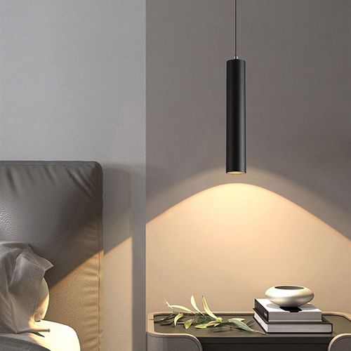 卧室床头小吊灯简约现代书房可升降灯饰背景墙智能法式吊线灯具