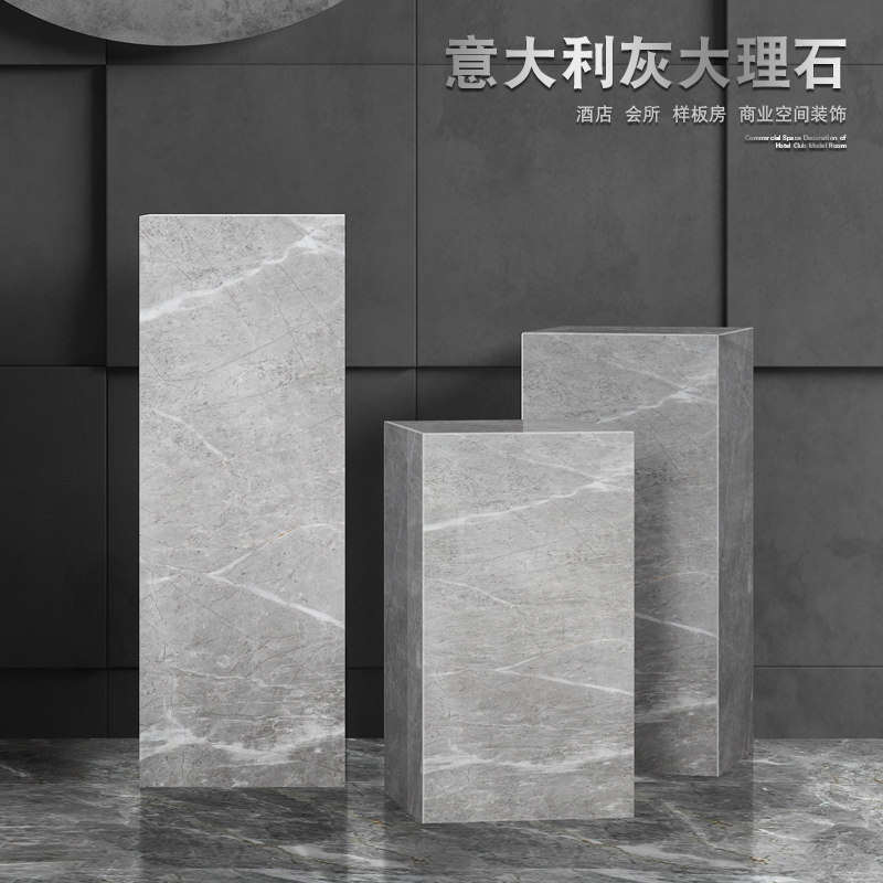 天然大理石工艺品黑白根大理石材雕塑摆件底座基座酒店摆件装饰品