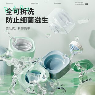猫碗双碗自动饮水器不锈钢狗食盆大容量猫咪喝水盆宠物喂食器用品