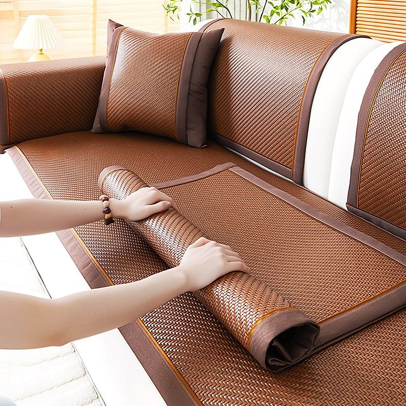 夏季藤席沙发垫2025新款固定防滑沙发凉席垫冰藤客厅凉感沙发坐垫,居家布艺,沙发垫,淘宝优惠券,粉丝福利购,淘宝优惠卷