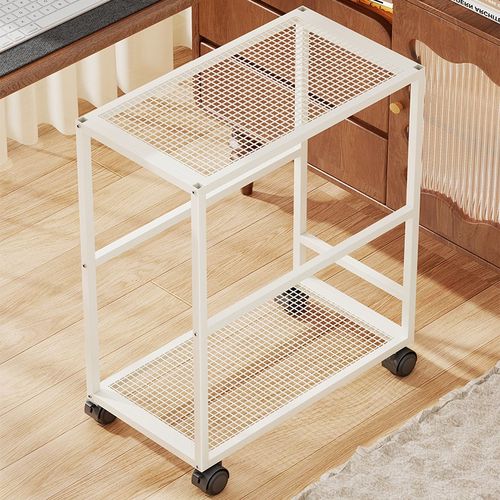 台式电脑主机托架打印机一体置物架办公室可移动双层落地机箱底座