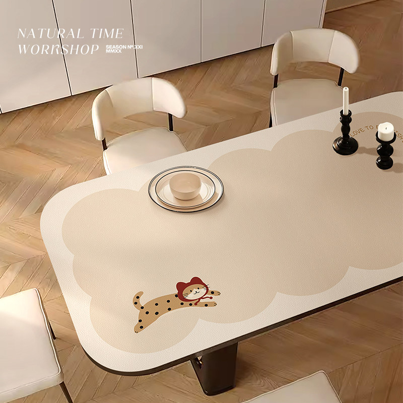 奶油风餐桌桌垫免洗防水防油防烫桌布卡通茶几隔热台布桌面保护垫,居家布艺,桌布,淘宝优惠券,粉丝福利购,淘宝优惠卷