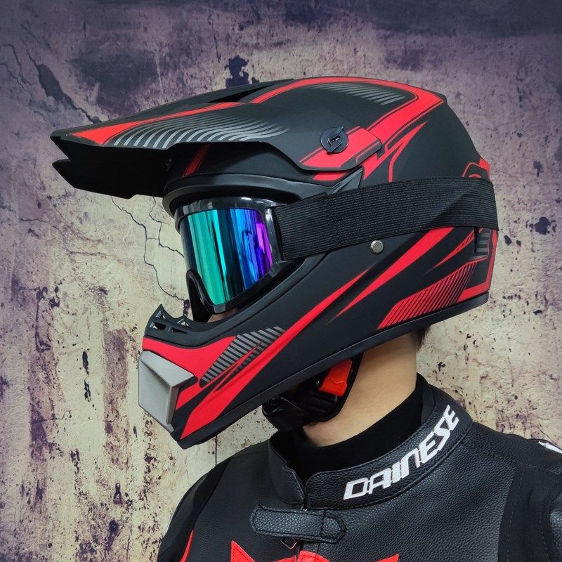 越野头盔男电动自行车头盔全覆式夏季四季潮流速降踏板头盔