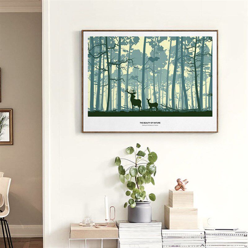 电表箱翻盖现代简约装饰画浴室防水遮挡突出物电闸总开关墙壁挂画